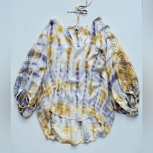 NWT Young Fabulous & Broke Tie Dye Eyelet Top